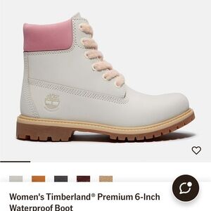 NWT Timberland Boots - Pink and White